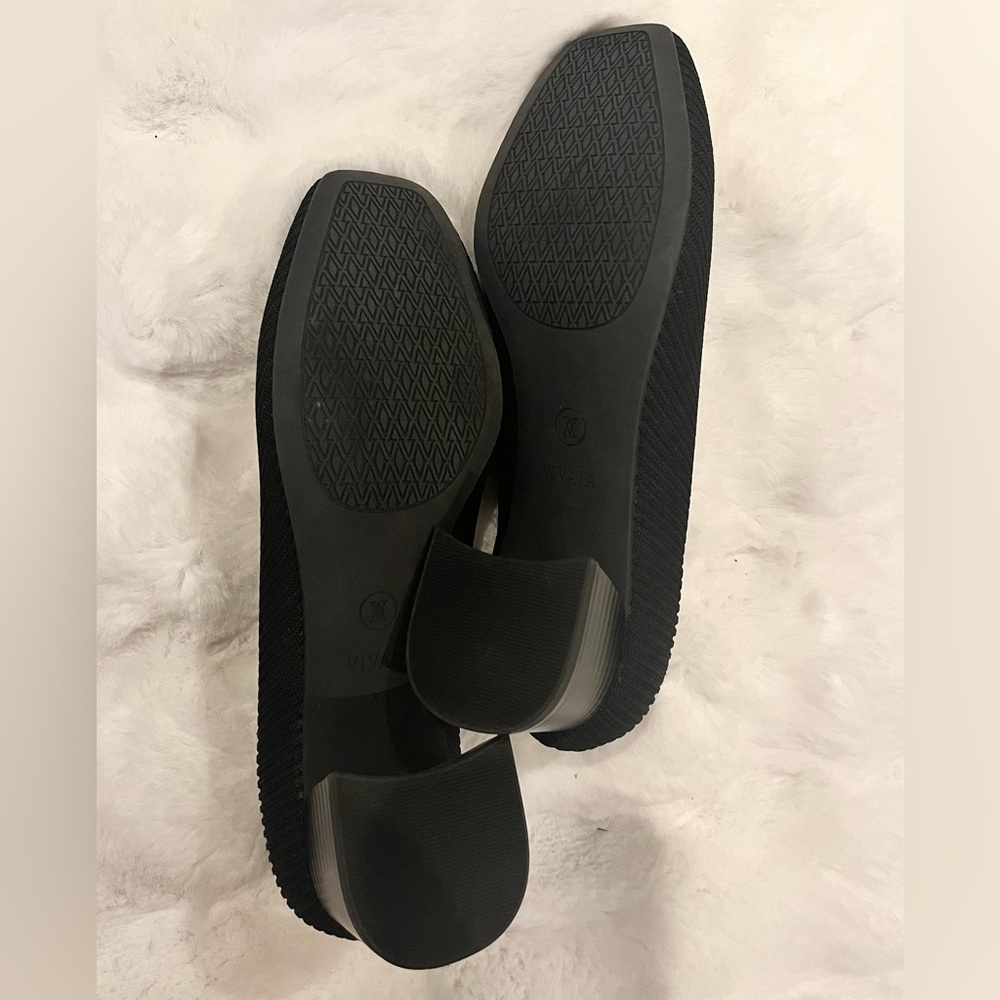 Vivaia Melody Pro Black Square Toe Chunky Heels - Picture 4 of 5